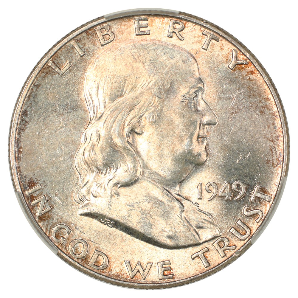1949 50C CACG MS62FBL - Franklin Half Dollar