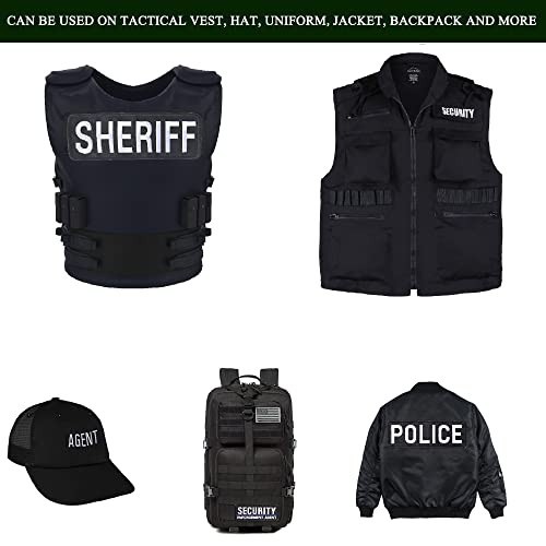 Large Embroidered Security Patches - Hook & Loop for Tactical Vests, Jackets, Ha