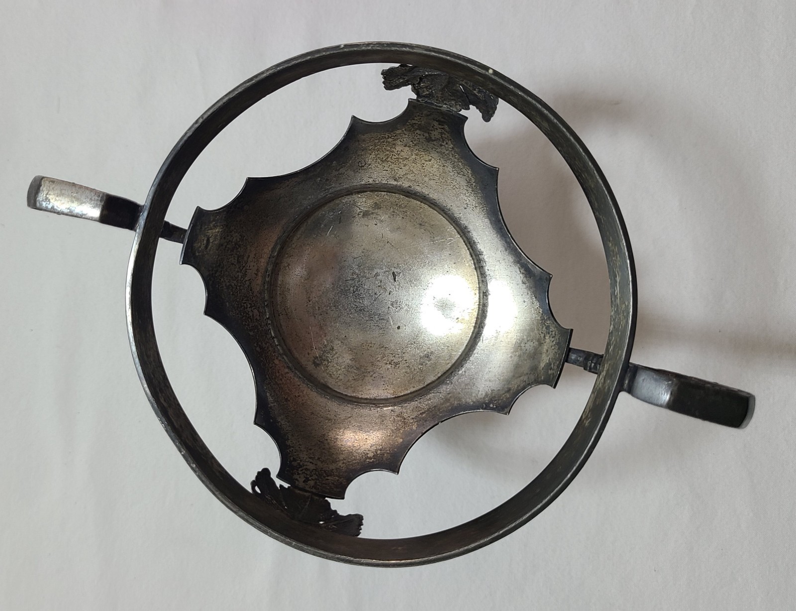 Antique Webster Silverplate Cranberry Thumbprint Glass Candy Dish Lid Victorian