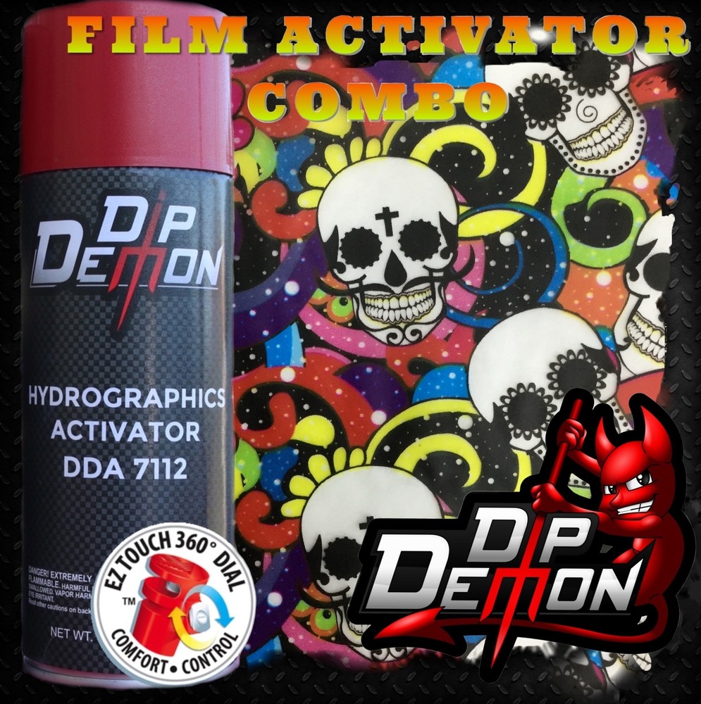 DISCO SKULLS VOO DO DEVIL WATER TRANSFER HYDROGRAPHIC FILM ACTIVATOR HYDRO COMBO