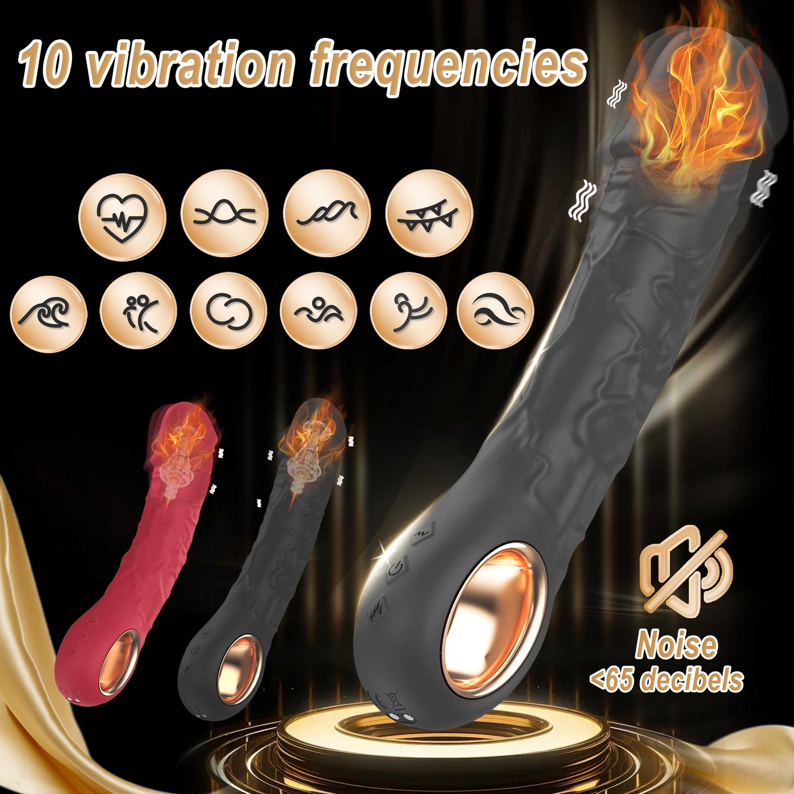 Realistic G Spot Vibrator Dildo Clit Massager Anal Stimulator Sex Toys for Women