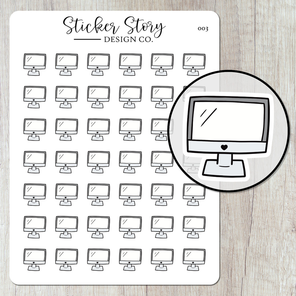 Work Computer Planner Stickers