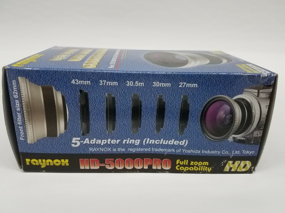 Raynox HD-5000PRO 0.5 Super Wide Angle Conversion Lens NEW IN BOX