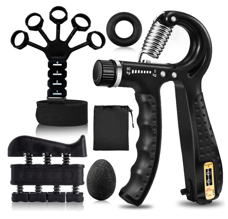 Grip Trainers, Devices for Strength Training, Grip and Hand Exercises (5-Pack)