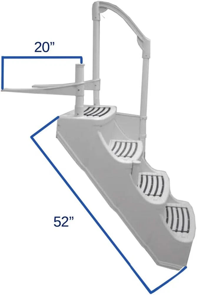 Easy Access Drop-In Step for Above Ground Pools - Safe & Sturdy