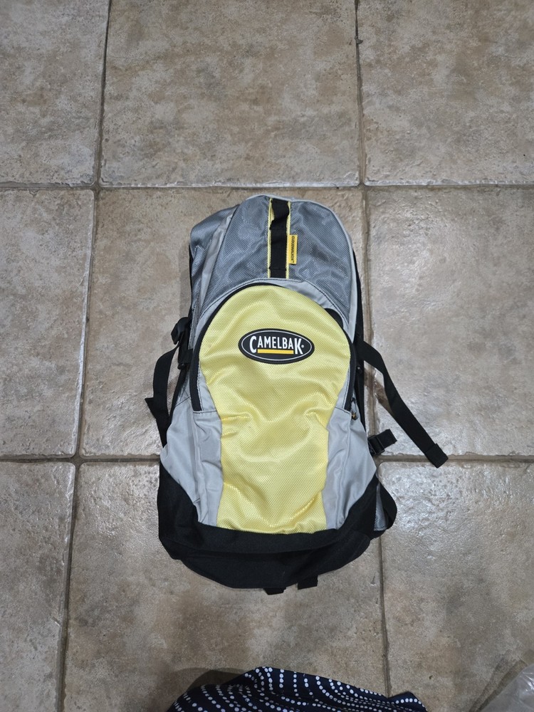 CAMELBAK Fourteener Backpack Yellow Grey Hydration Pack Hiking 3L Bladder EUC