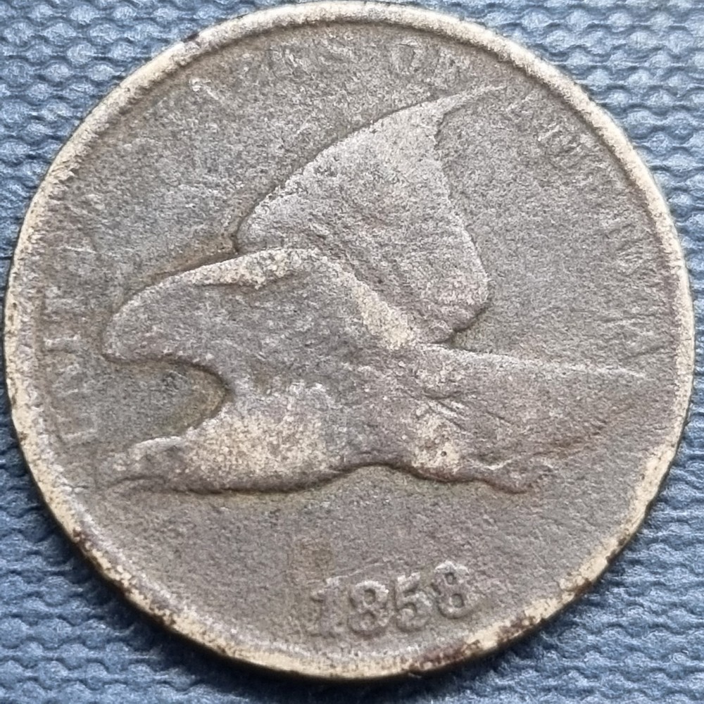 1858 Flying Eagle Cent 1c Circulated Details #101084