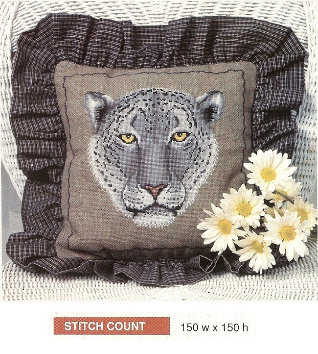 SNOW LEOPARD -  CROSS STITCH PATTERN ONLY HM - SUA