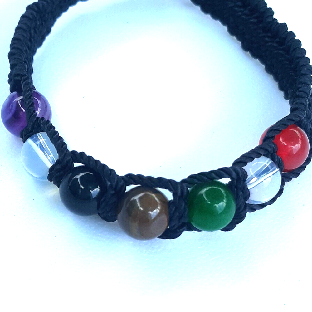 Protection Bracelets 7 Chakras in Black