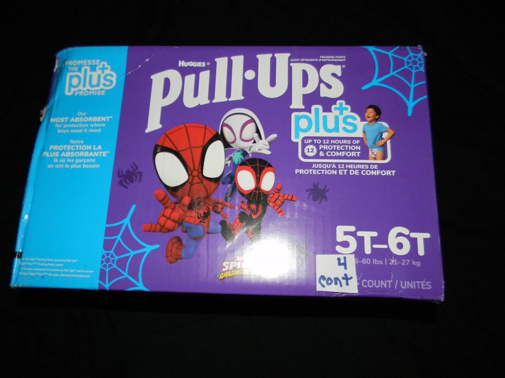 4 sample Huggies Pull-ups 5t-6t over 46-60 Lbs.