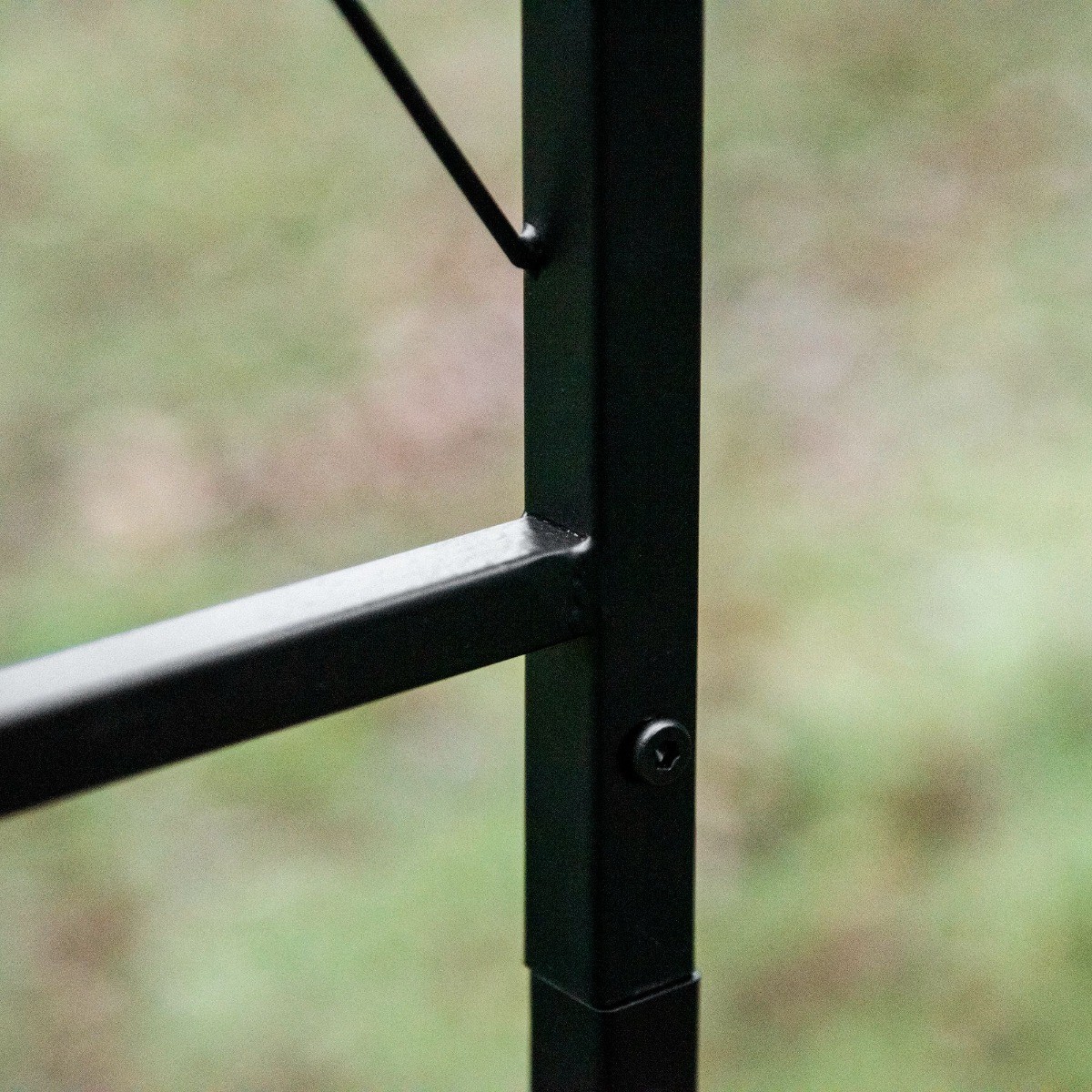 Garden Arbor Trellis with Gate Outdoor Arch Scrollwork for Climbing Plant Vines