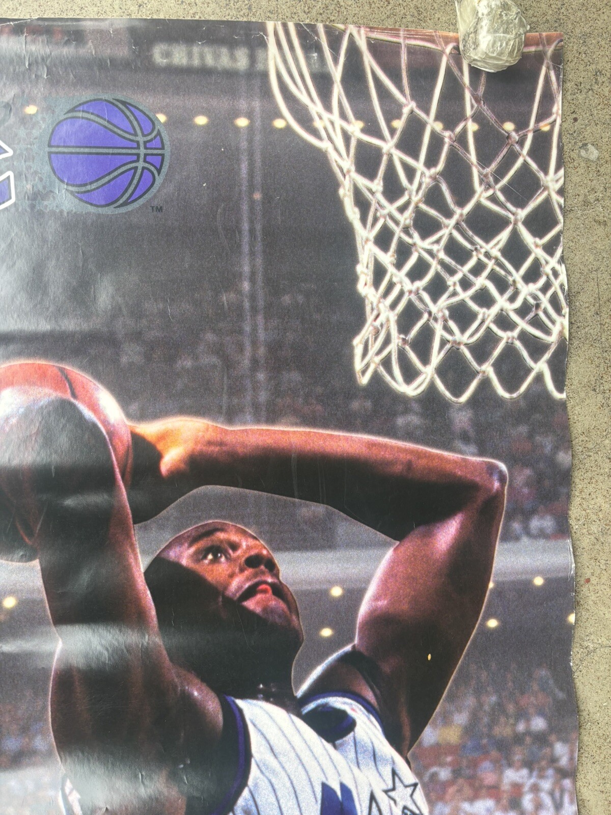 Shaquille O'neal Orlando Magic basketball 1993 large door vintage poster C2559