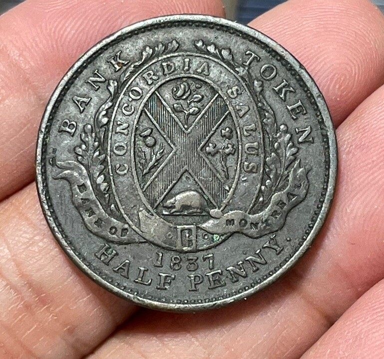 1837 Canada One Penny Token Coin #2