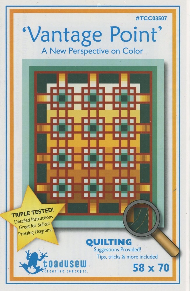 Toadusew Creative Concepts Vantage Point Windows Quilting Quilt Pattern