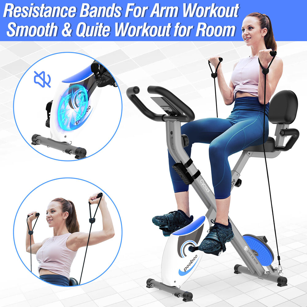 Pooboo Indoor Exercise Bike Stationary Cycling Bicycle Cardio Fitness Workout