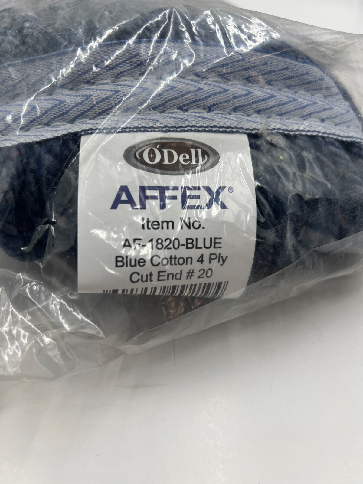 O'Dell Affex AF-1820 Blue 4-Ply Cotton Cut End #20 Mop Replacement