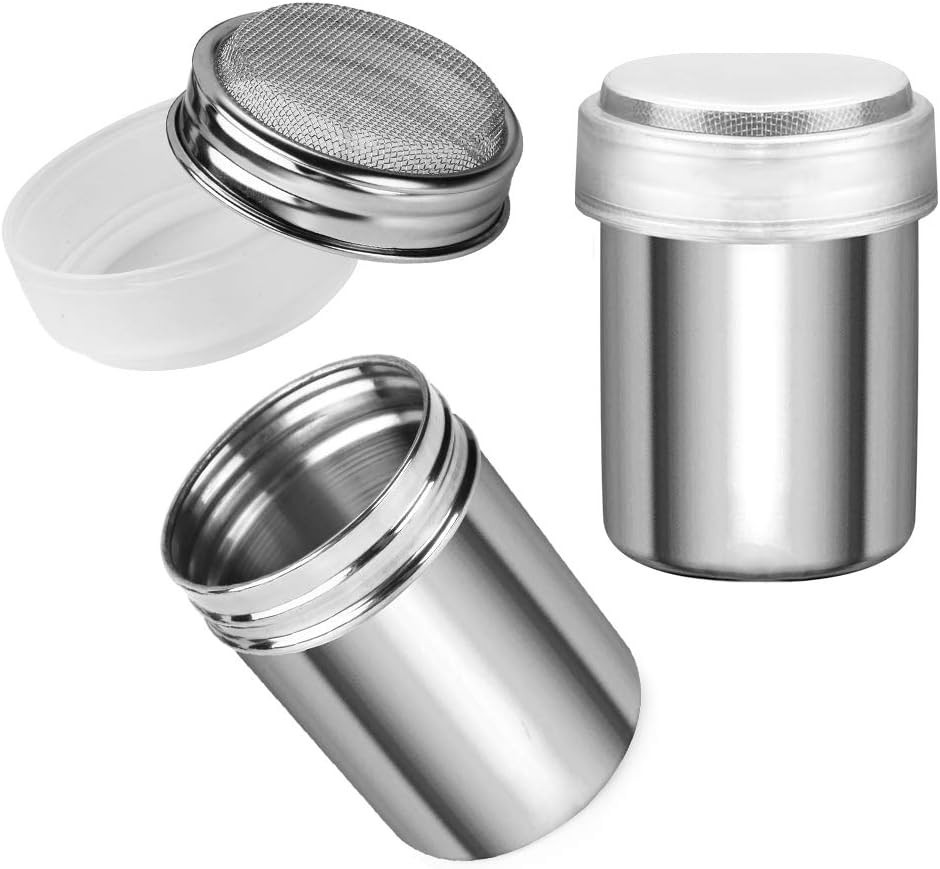 Rust-Proof Sugar Duster Set with Dust-Proof Lid - Essential Kitchen Accessory