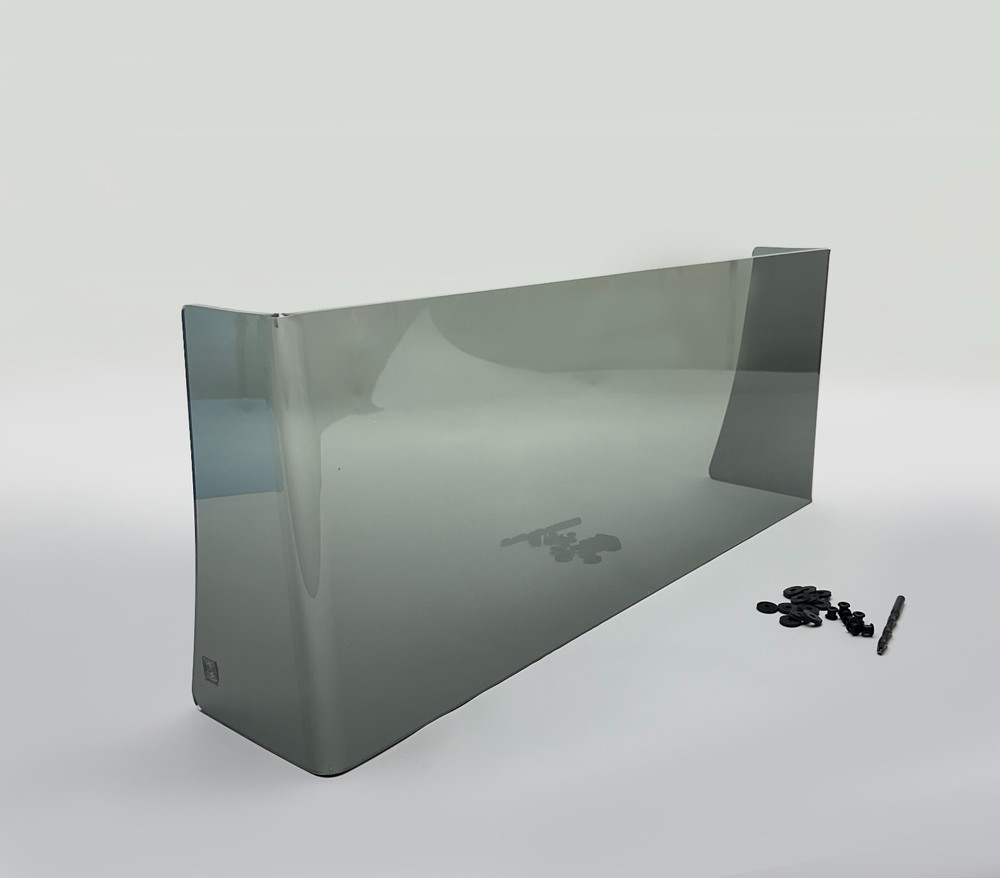 New Generic Center Console Boat Windshield 19" inside Size, 1/4" Thick Smoke