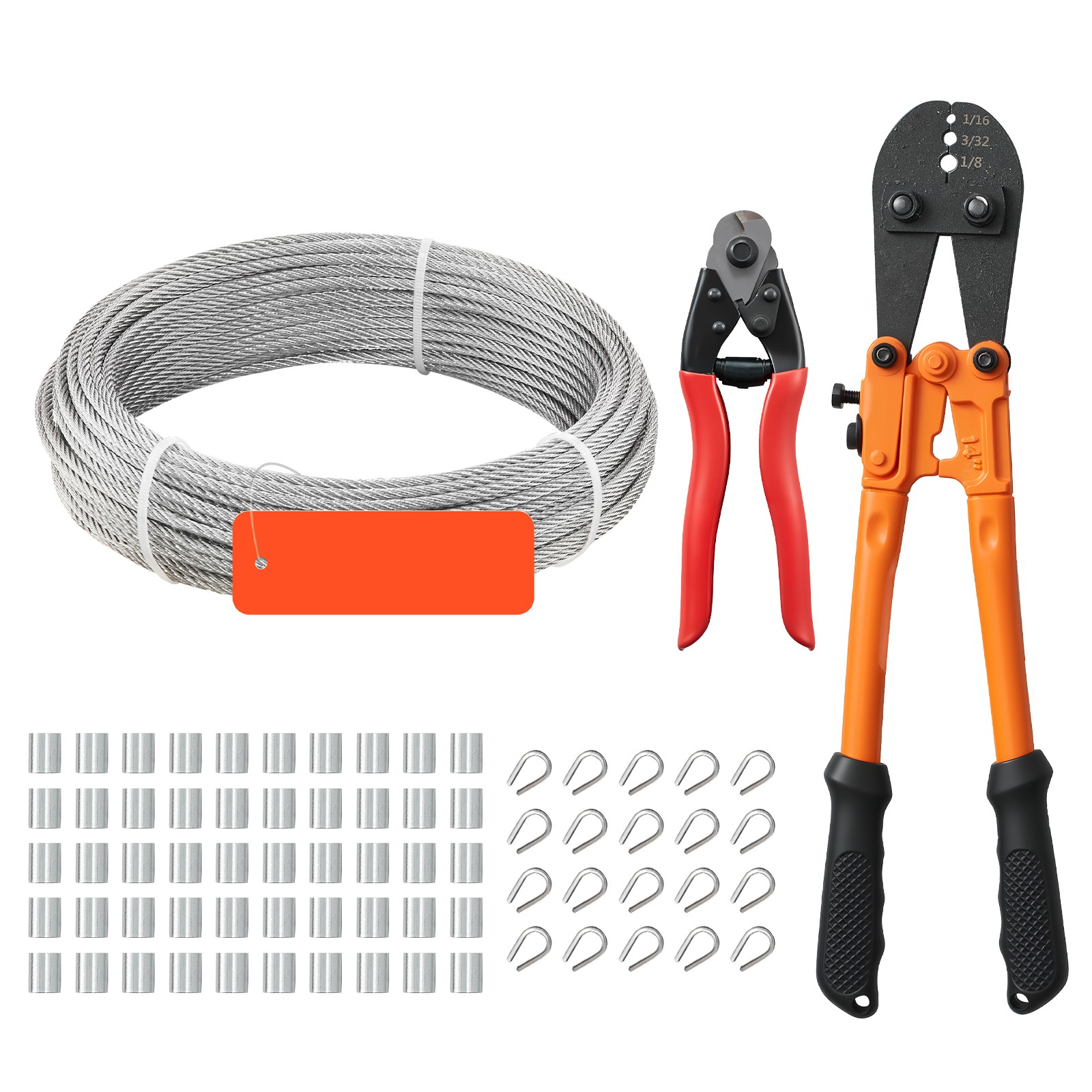 Uimoso 304 Stainless Steel 1/8 in 7x7 Wire Rope, 100 ft for Cable Railing