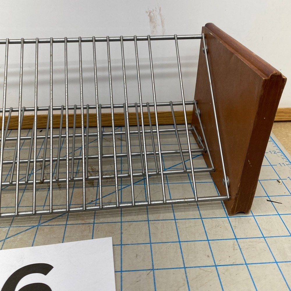 Atlantic? CD Case Storage Stackable Rack Wood Silver Steel Stacking