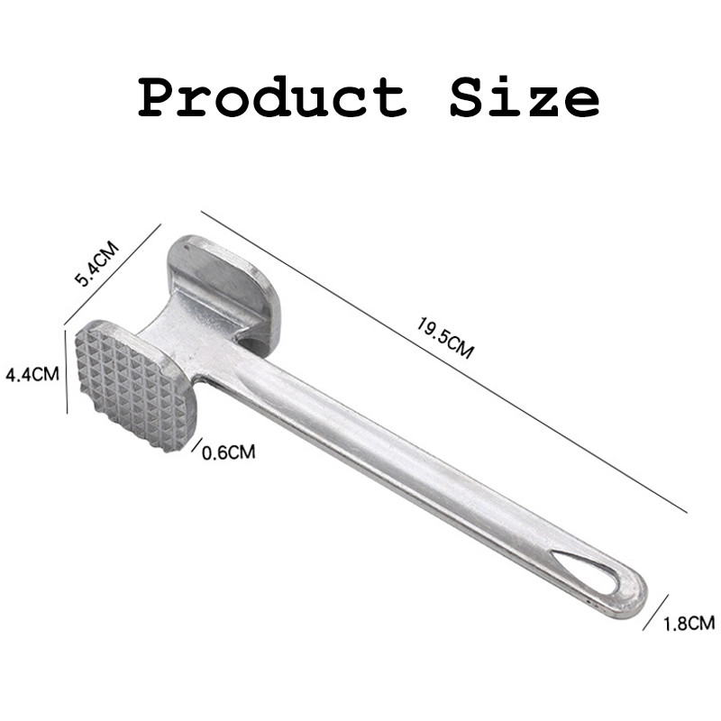 Double Side Beaf Steak Mallet Meat Tenderizer Hammer Kitchen Pounder Tool 7.68In