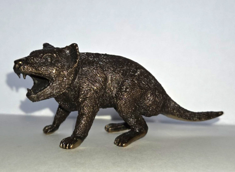 Rare Eddie Wentorf Bronze Tasmanian Devil Sculpture Signed Australia Art 1lb 3oz