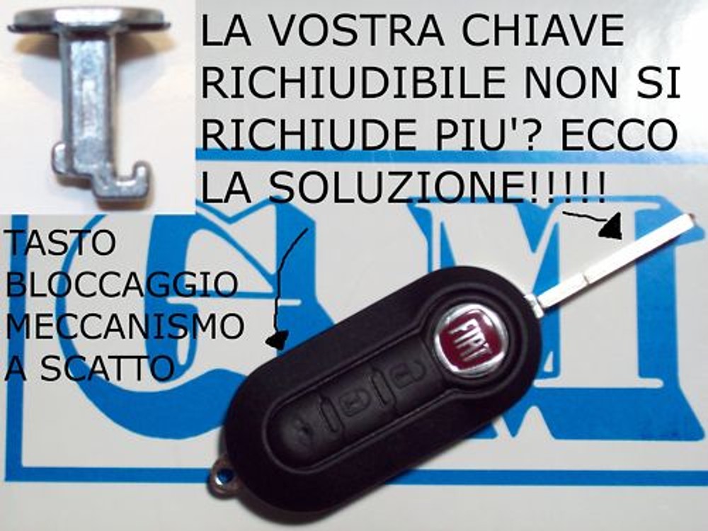 Fiat 500 Delta Ypsilon 500 Punto Evo Foldable Key Lock Button