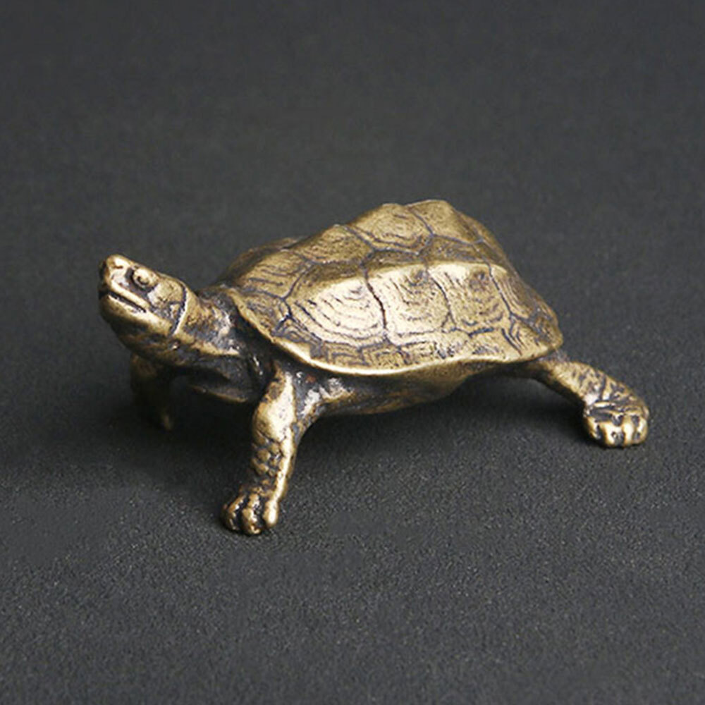 Brass Vintage Turtle Figurine Statue Home Ornaments Animal Figurines Gift Toys