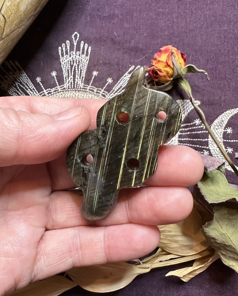 Labradorite Snake Carving, Natural Crystal