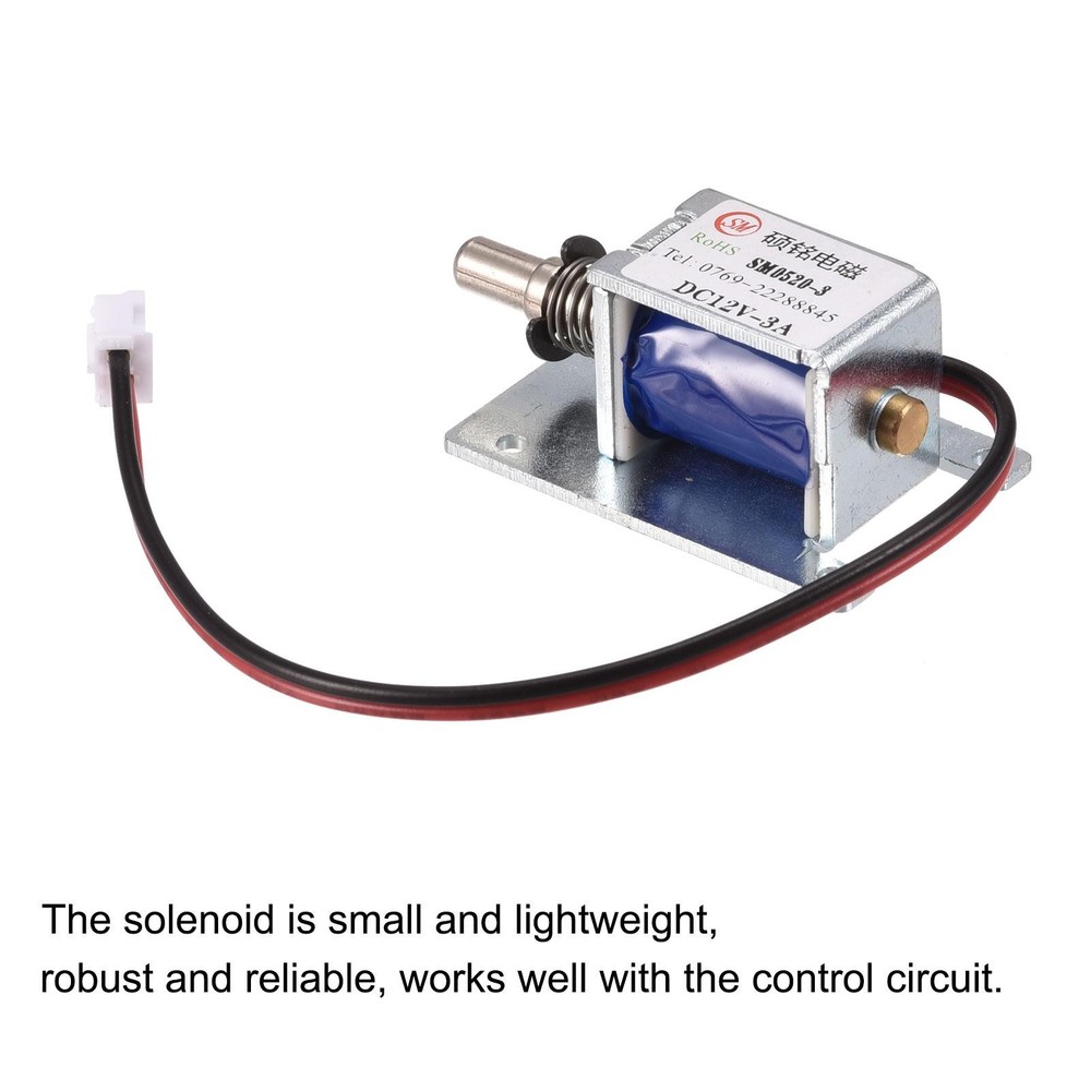 Mini Electromagnetic Solenoid Pushing Pull Type DC12V 3A,