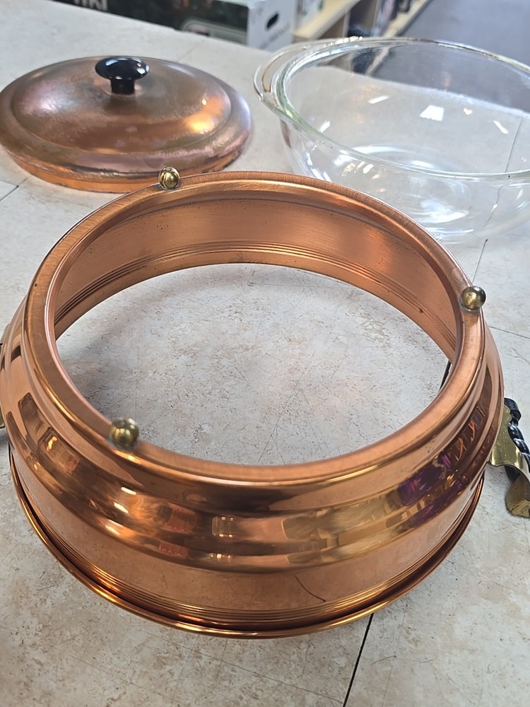 Coppercraft Guild Copper Serving Dish & Stand FREE SHIPPING