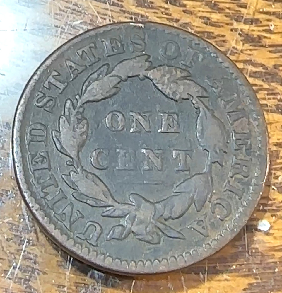 1833 Large Cent Nice Original Brown VG+ CHRC