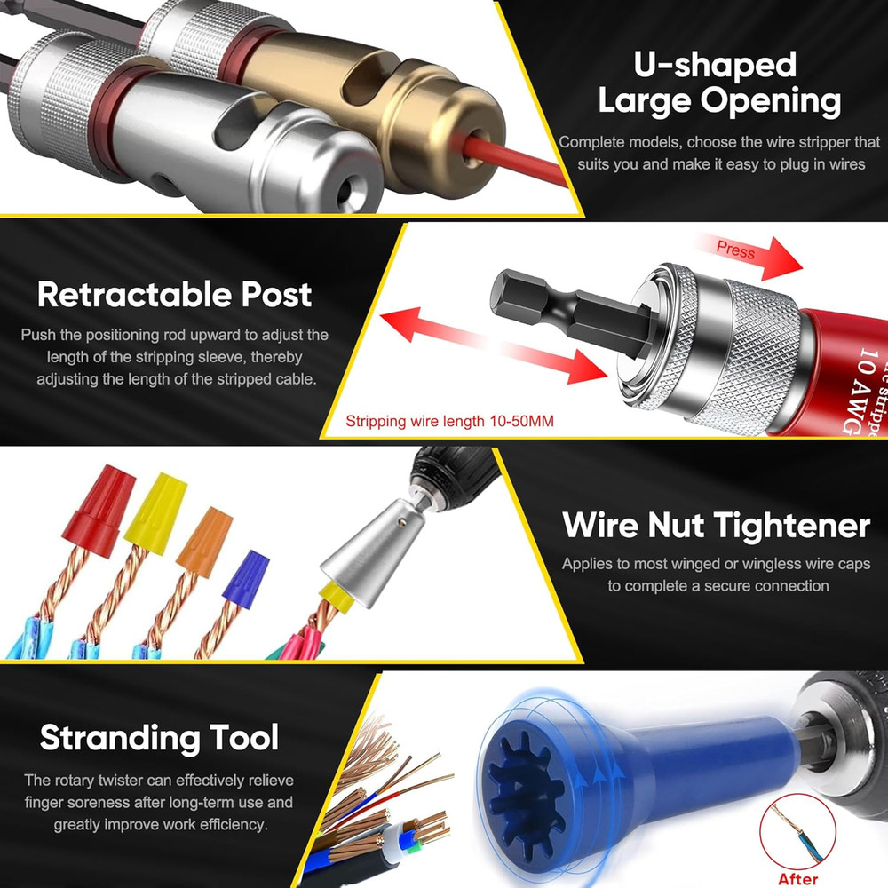 US Regulations Wire Stripping for Drill, Wire Stripping Tool & Wire Twisting Con