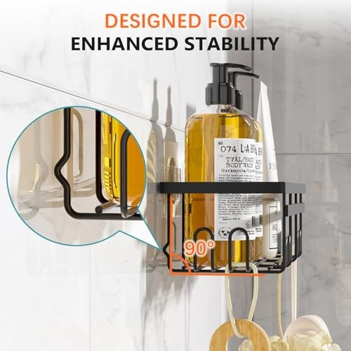 Self Adhesive Shower Caddy, 2-Pack No Drilling Rustproof Bathroom Style 3