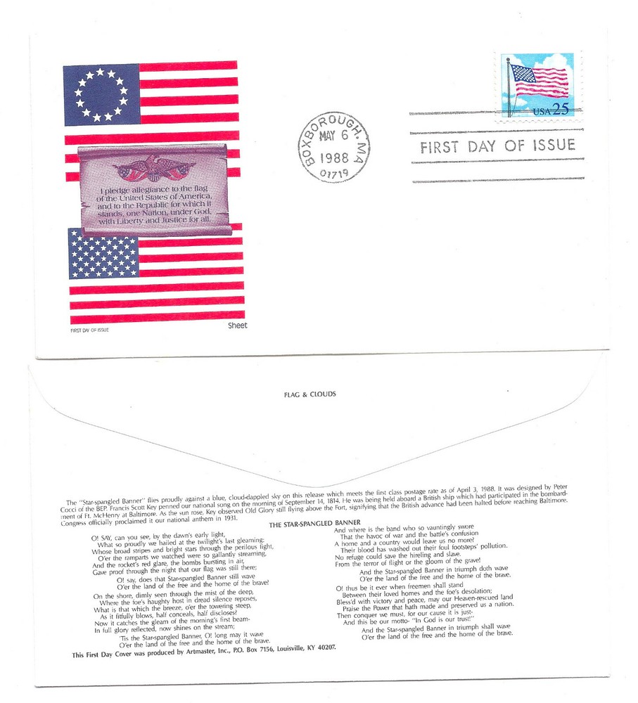 2278 25c Flag & Clouds Artmaster FDC