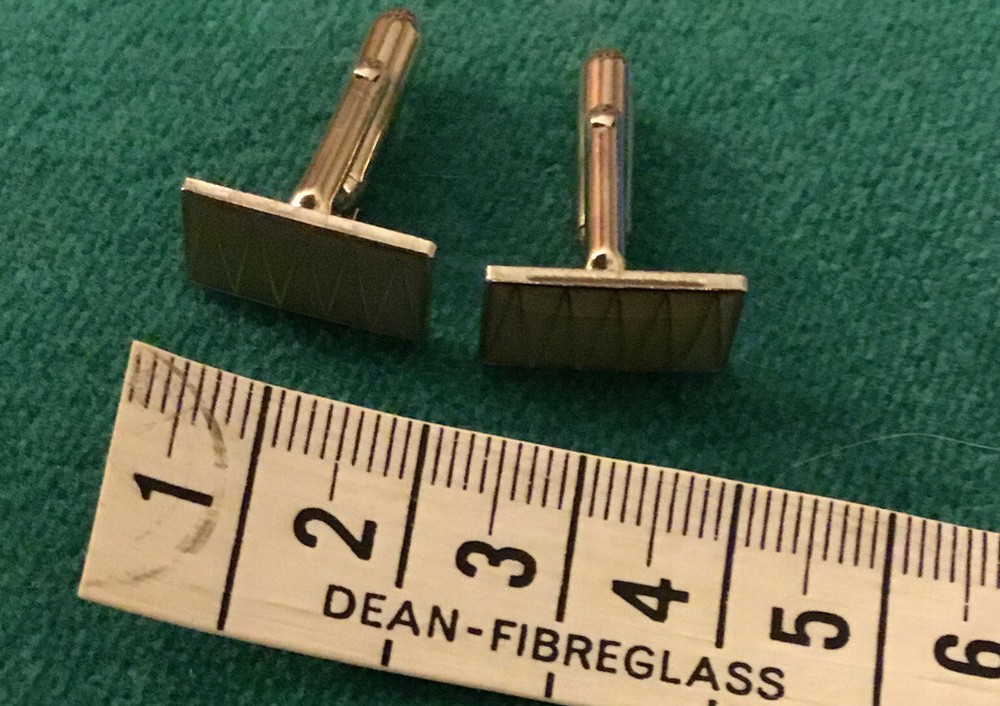 Beautiful Small Cufflinks Enamel & Silver Tone