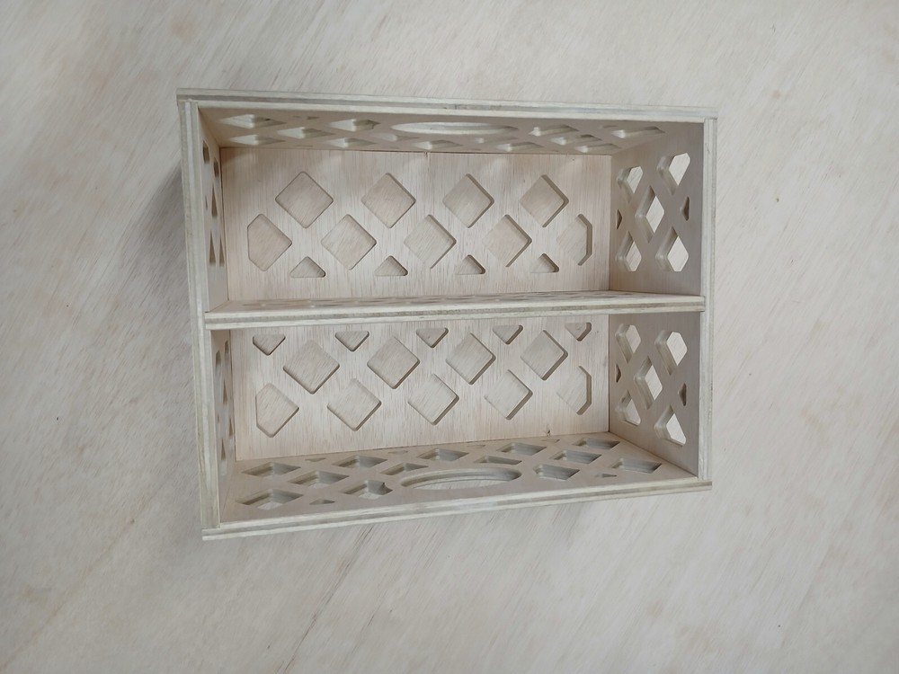 Wood CD Storage Crate - 2 row