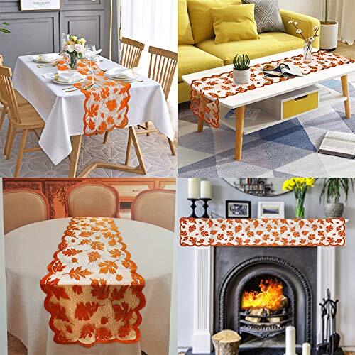 Fall Table Runner Decorations 13 x 72 Inch Maple Leaves Table Runner Fall