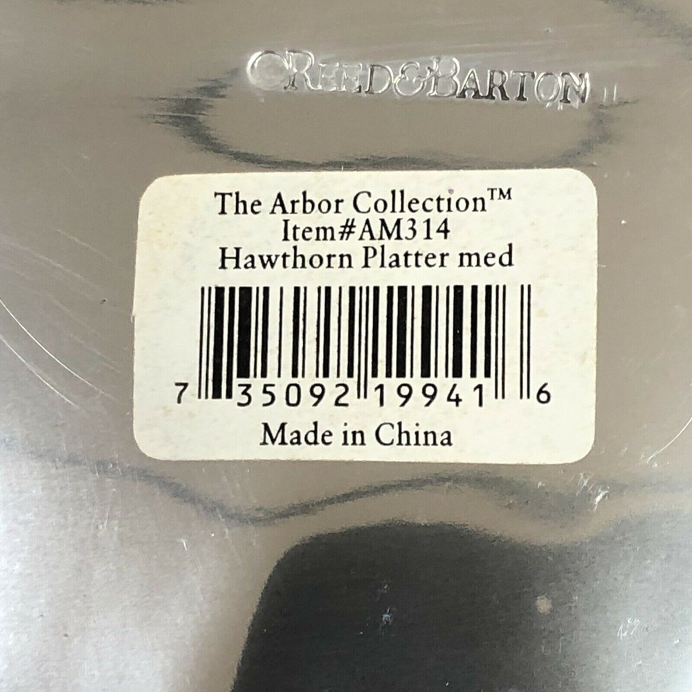 Reed & Barton Arbor Collection Hawthorn Leaf Platter Medium 12" New