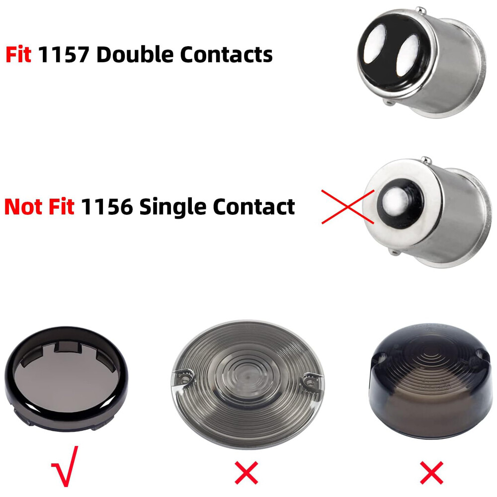 LED Turn Signal Light Smoke Lens For Harley Street Glide Road King Ultra Classic