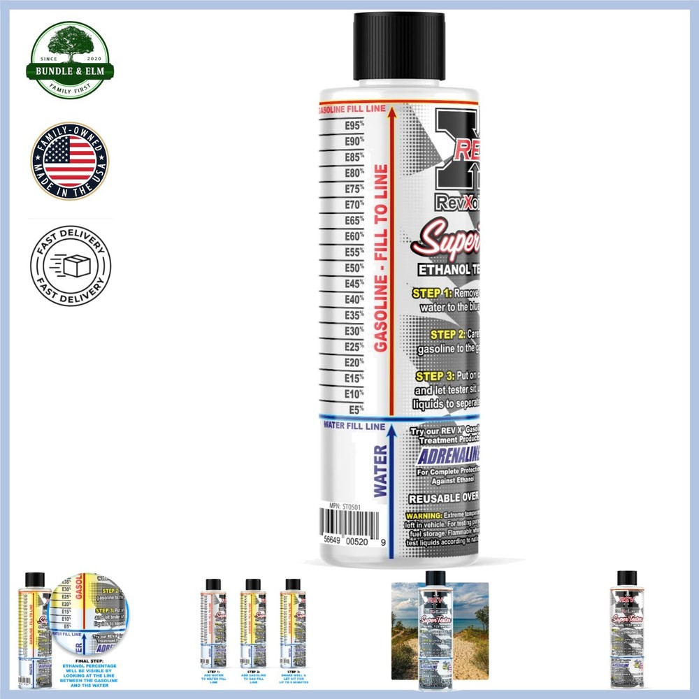 Ethanol Testing Kit for Gasoline - Reusable Tester for Engine Safety