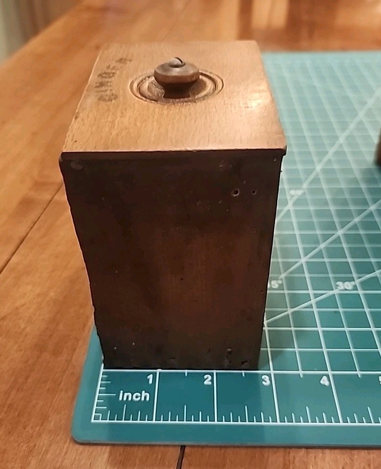 ANTIQUE PRIMITIVE HANGING SPICE CABINET w/ 8 STENCILED DRAWERS - gw!