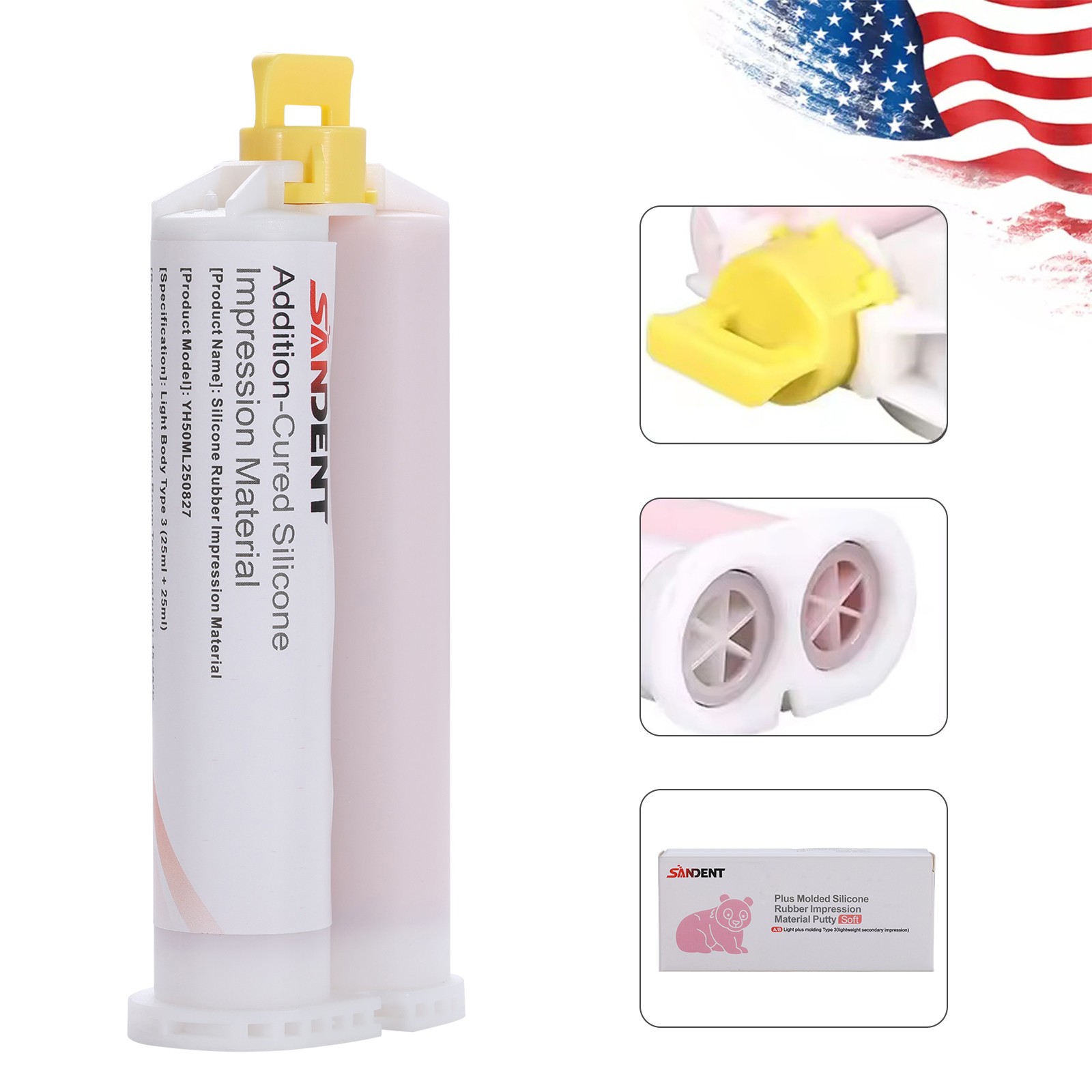 REGULAR SET Light Body Dental Impression Material VPS 50ml 5 Tips