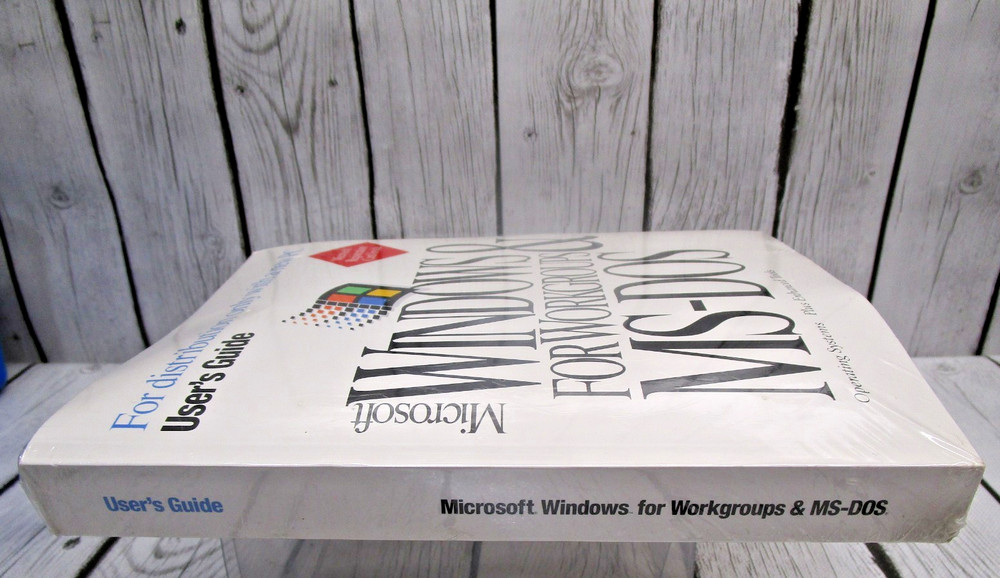 Microsoft MS-DOS and Windows for Workgroups Full Version w/Manual New Sealed