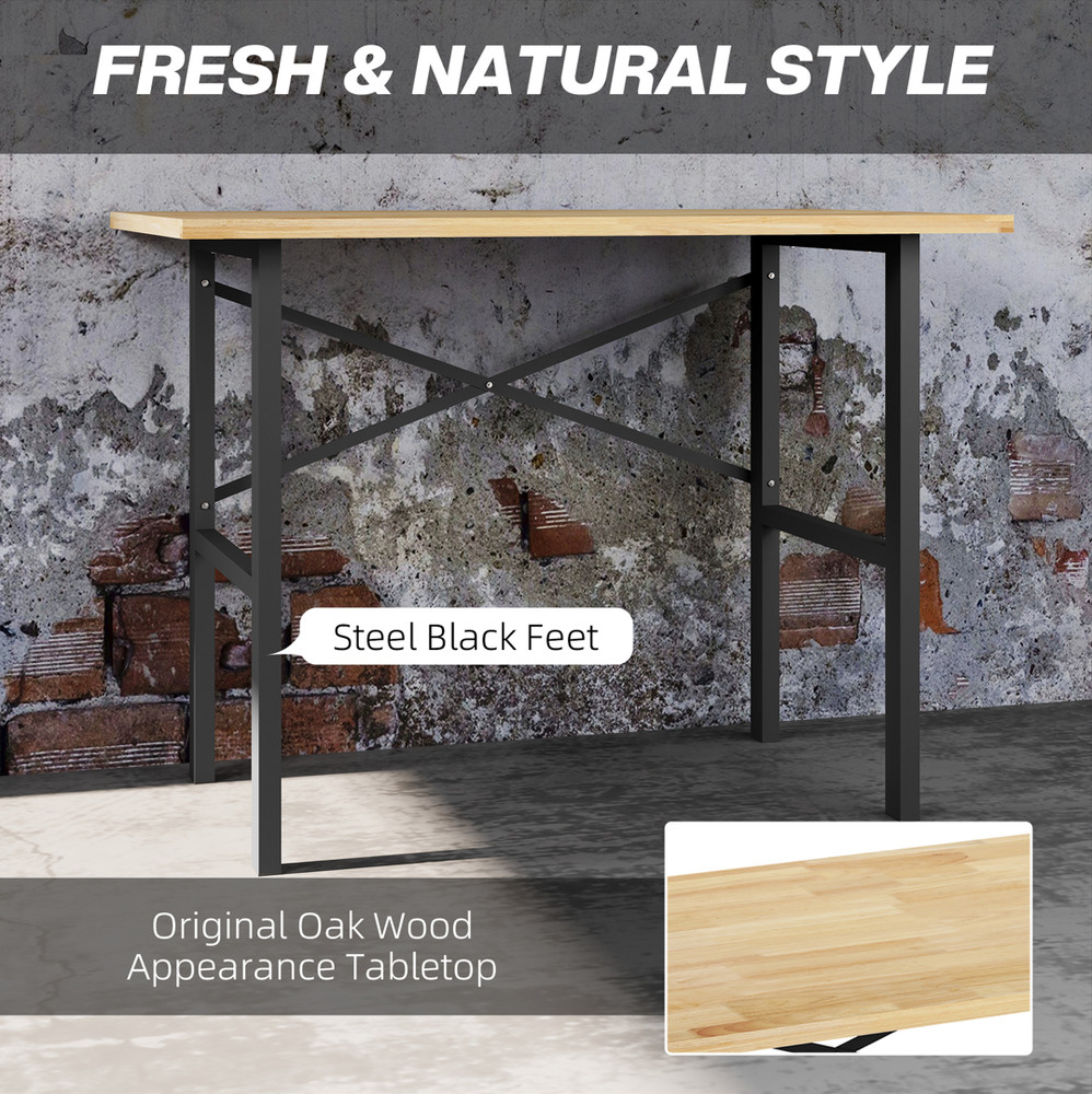 Heavy Duty Workbench with Pegboard Drawer Multi-Purpose Tool Storage Work Table