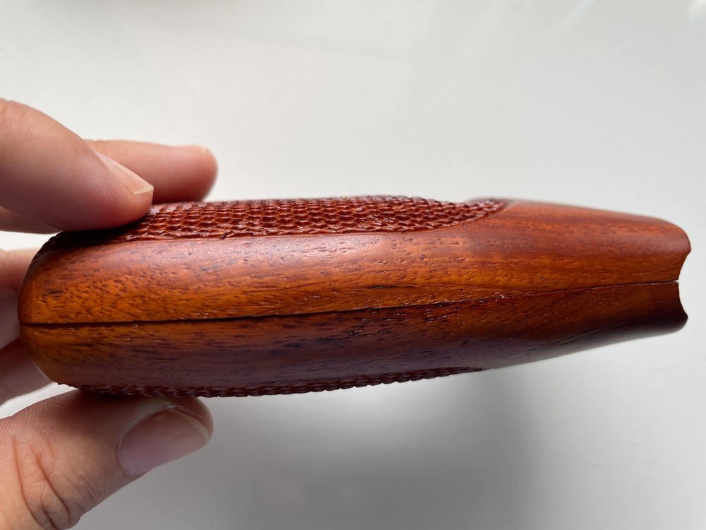 New grips for COLT PYTHON grips (I, E FRAME) Checker & Finger groove hard wood