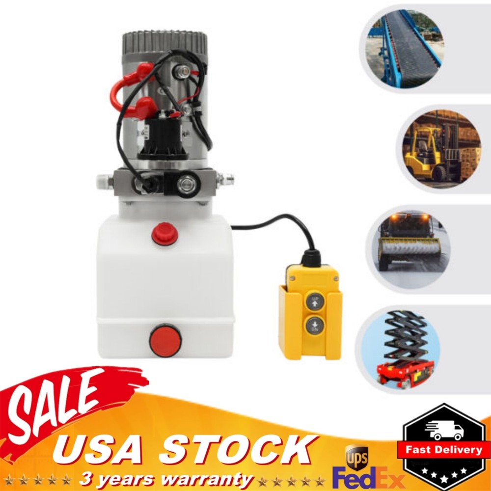 Electric Hydraulic Pump 12V Compact Power Unit with Remote Control