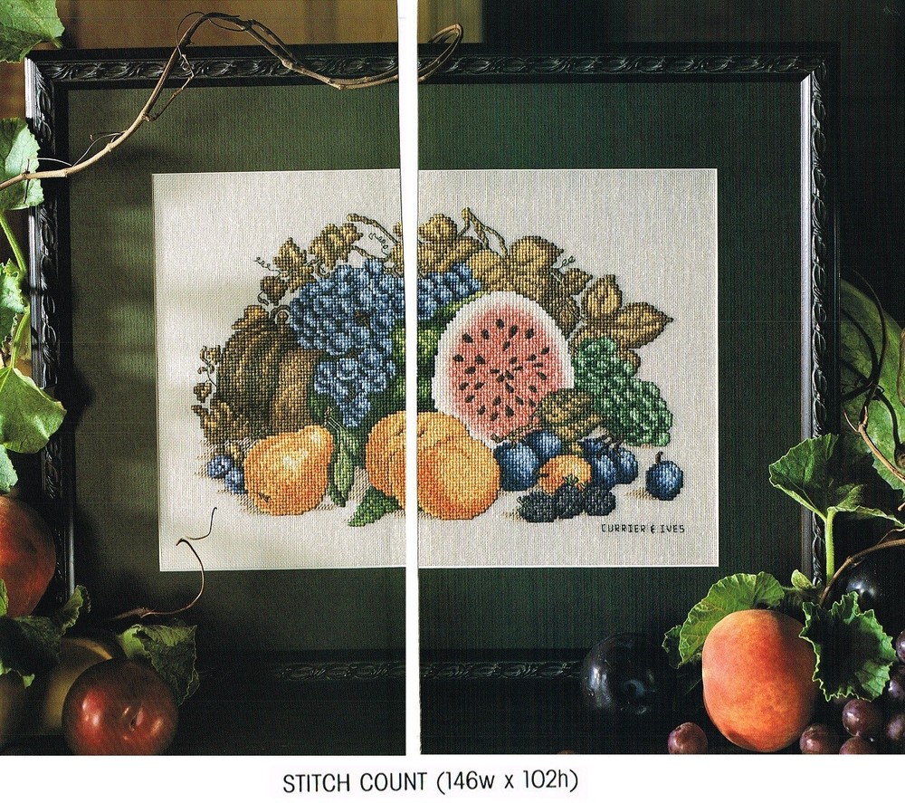 BOUNTIFUL HARVEST CROSS STITCH PATTERN  ONLY -  4B14