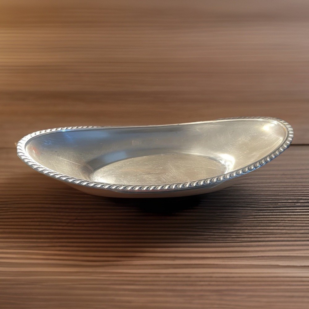 Sheffield Silver Co. Antique  SilverPlate Serving Tray Beveled Edge 12x6"