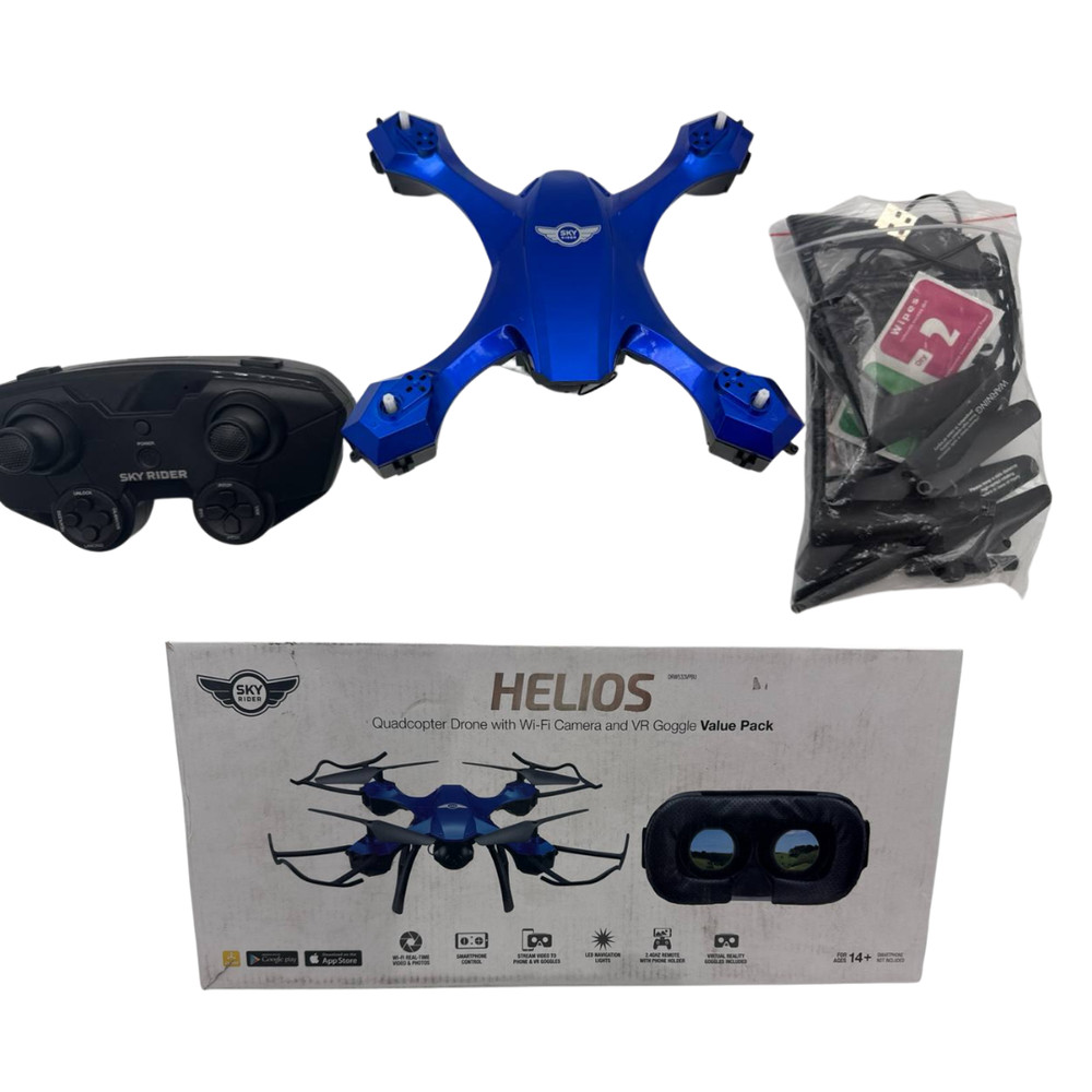 Helios Quadcopter Drone WiFi Camera VR Goggles 360 Flips 300Ft Range Foldable